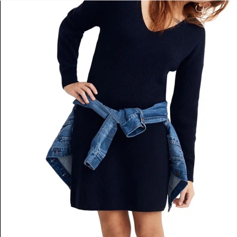 Madewell Relaxed V-Neck Sweater Dress